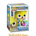 Sonic the Hedgehog Super Sonic with Emeralds Flocked Pop!Vinyl Figure (RS) #1059