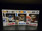 Star Wars Funko Pop Boussh Princess Leia, R2-D2, Lando Calrissian Lpt