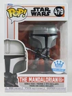 Star Wars Funko Pop - The Mandalorian with Beskar Staff -No. 479 -Free Protector