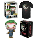 The Joker – DC Comics Pop! [Death Of The Family] GITD Vinyl Figure & T-Shirt L