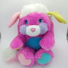 Vintage 1986 80's Popples PRIZE - Magenta Pink Purple - 12" Plush Toy