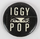 Vintage 1987 Iggy Pop Tour Pinback Button 1.25"