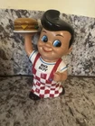 Vintage 1999 Bob's Big Boy with Hamburger Vinyl Rubber 8" Tall Coin Bank FUNKO V