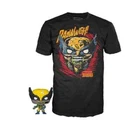 WOLVERINE ZOMBIE FUNKO T-SHIRT w/POCKET POP Marvel Comics Black Short Sleeve NEW