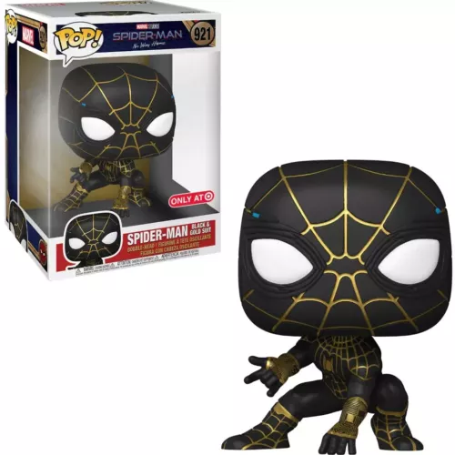 FunkoPop Marvel SpiderMan in Gold & Black Suit Spec Ed 921 "10"INCH XMAS GF BAG