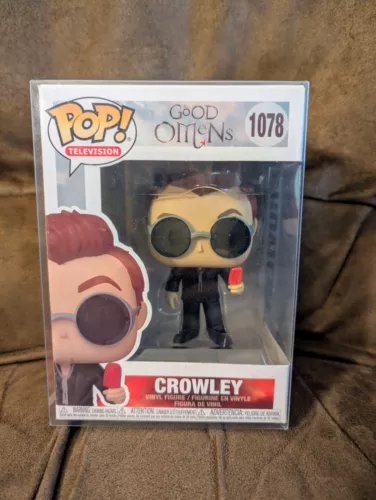 Good Omens Crowley Chase Funko Pop #1078 David Tennant Mint w/ soft defender