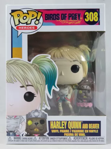Heroes Funko Pop - Harley Quinn and Beaver - Birds of Prey - No. 308