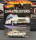 HOT WHEELS GHOSTBUSTERS ECTO 1  CADILLAC POP CULTURE REAL RIDERS METAL FRESH!
