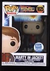 J Funko POP! Movies Back to the Future Marty in Jacket #1025 LE w/ Protector
