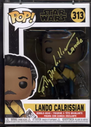 J Funko POP Star Wars Lando Calrissian 313 Billy Dee Williams AUTO Beckett Armor