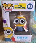 King Bob Pop 168 - Minions Funko Pop! Vinyl 2015 Vaulted + Protector