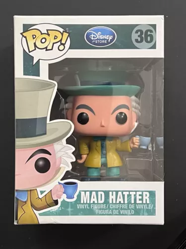 MAD HATTER 36 Nice Funko Pop Vinyl Disney Store Logo Vaulted w/ Protector
