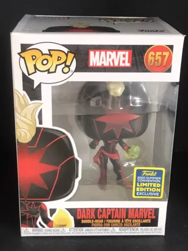 Marvel Dark Captain Marvel SDCC 2020 Exclusive Pop! Vinyl Figure #657