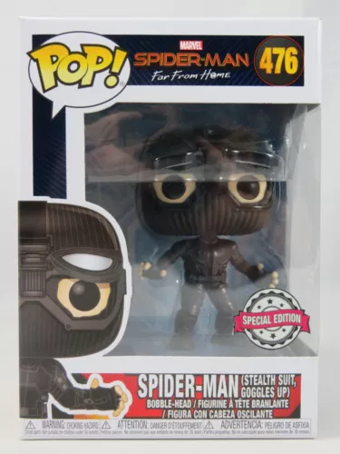 Marvel Funko Pop - Spider-Man Stealth Suit Goggles Up - Far From Home - No. 476