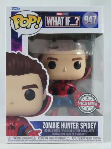 Marvel Funko Pop - Zombie Hunter Spidey (Unmasked) - What If? - No. 947