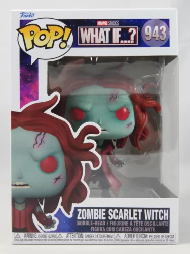 Marvel Funko Pop - Zombie Scarlet Witch - What If? - No. 943 - Free Protector