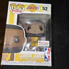 NBA Basketball LA Lakers Lebron James White Uniform Funko Pop! Vinyl Figure #52