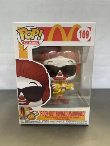 New Funko Pop Ad Icons Rock Out Ronald McDonald #109 FREE SHIPPING B12T
