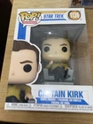 NEW Funko Pop ! Captain Kirk in Chair #1136 Star Trek  Vinyl Figure w/ Protector