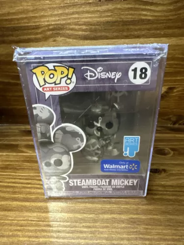 New Funko POP Disney Art Series Steamboat Mickey #18 Walmart Exclusive Hardstack
