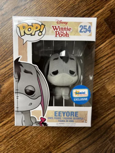 New Funko Pop Disney Winnie The Pooh #254 Eeyore Flocked Gemini Exclusive