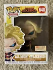New Funko Pop My Hero Academia All Might (Weakened) GITD Box Lunch #648