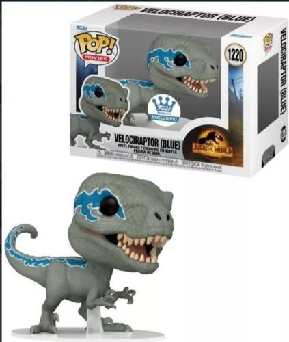 Pop Movies Jurassic World Dominion VELOCIRAPTOR (BLUE) 1220 Exclusive