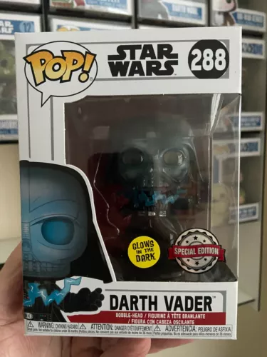 RARE Glow in the Dark Funko Pop! Star Wars #288 Darth Vader (Electrocuted) GITD