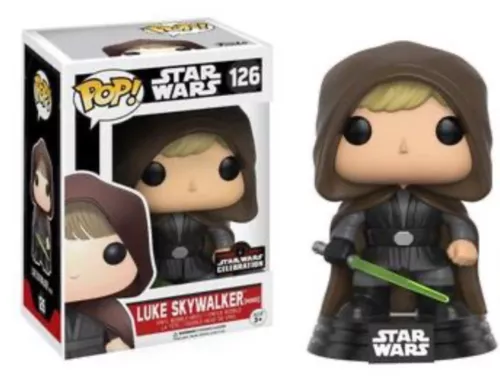 RARE Hooded Luke Skywalker 126 STAR WARS CELEBRATION Funko Pop Vinyl New Box+P/P