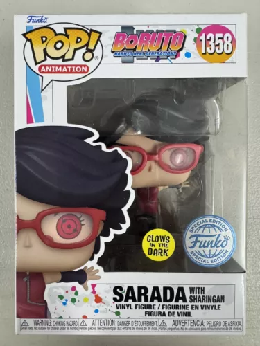 Sarada with Sharingan (Glow) 1358 ~ Boruto ~ Funko Pop Vinyl ~ Animation ~ GITD