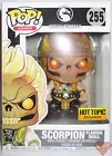 SCORPION FLAMING SKULL Mortal Kombat Pop Games Vinyl Figure #255 Hot Topic Funko