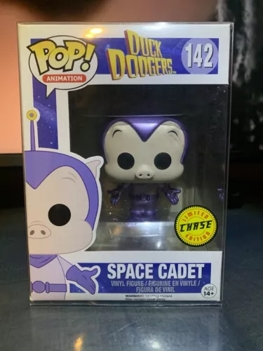 Space Cadet 142 Metallic Chase Duck Dodgers Funko Pop + Protector