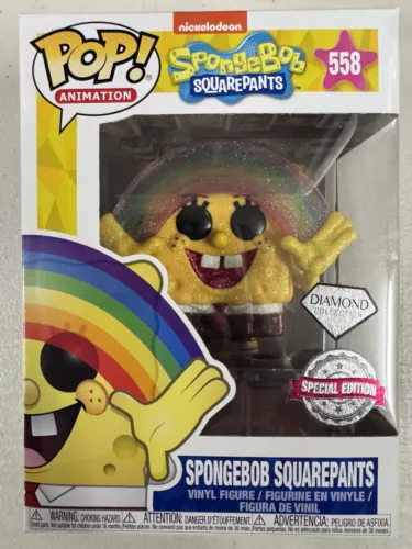SpongeBob SquarePants (Diamond/Glitter) 558 ~ Funko Pop Vinyl + FREE PROTECTOR🌈