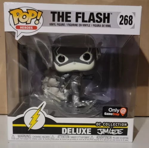 The Flash DC By Jim Lee (Black And White) Deluxe #268 Funko Pop GameStop Excl.