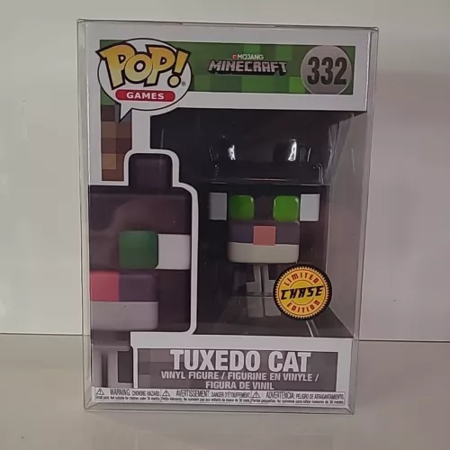 TUXEDO CAT #332 MINECRAFT MOJANG CHASE FUNKO POP + POP PROTECTOR
