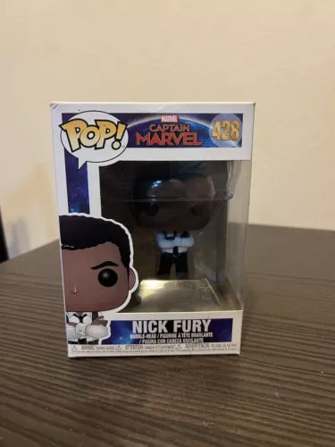 VAULTED Nick Fury Funko Pop #428 Bobblehead Captain Marvel MCU Samuel L. Jackson