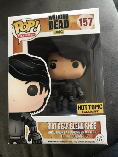 Walking Dead Riot Gear Glenn Rhee #157 Funko Pop! Vaulted HOT TOPIC