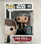 W/case Funko POP! Star Wars 91 Han Solo 2016 Galactic Convention Exclusive
