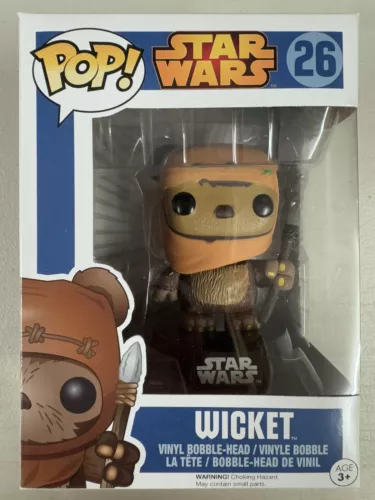 Wicket 26 ~ Star Wars ~ Funko Pop Vinyl ~ BLUE BOX🟦 ~ EXCELLENT Condition 🧸🐻