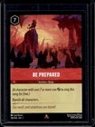 Be Prepared