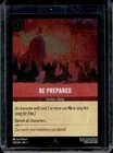 Be Prepared