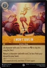 I Won't Give In