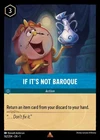 If It's Not Baroque