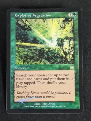 Explosive Vegetation