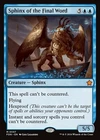 Sphinx of the Final Word #