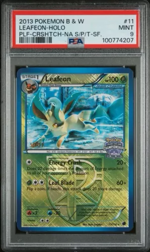 PSA 9 STAFF Leafeon Holo #11/116 2013 Pokemon North America Championships Promo