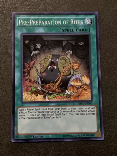 Pre-Preparation of Rites