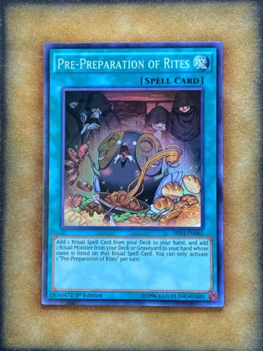 Pre-Preparation of Rites
